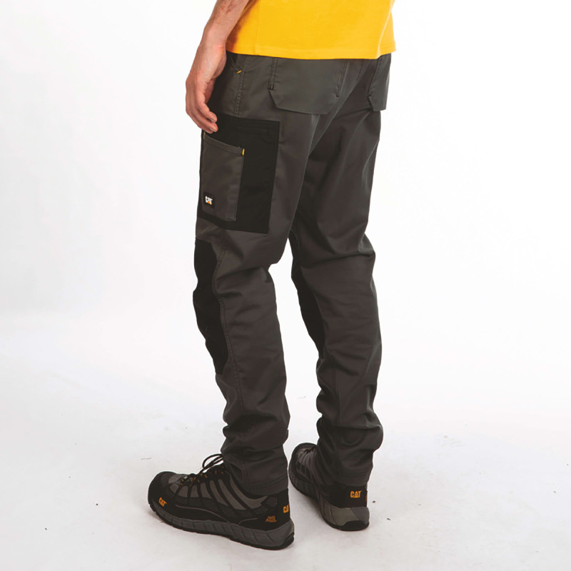 Pantalon Cargo De Travail – Caterpillar Essentials Gris – Slim – Renforts Cordura® – Multi-Poches – Confort Stretch