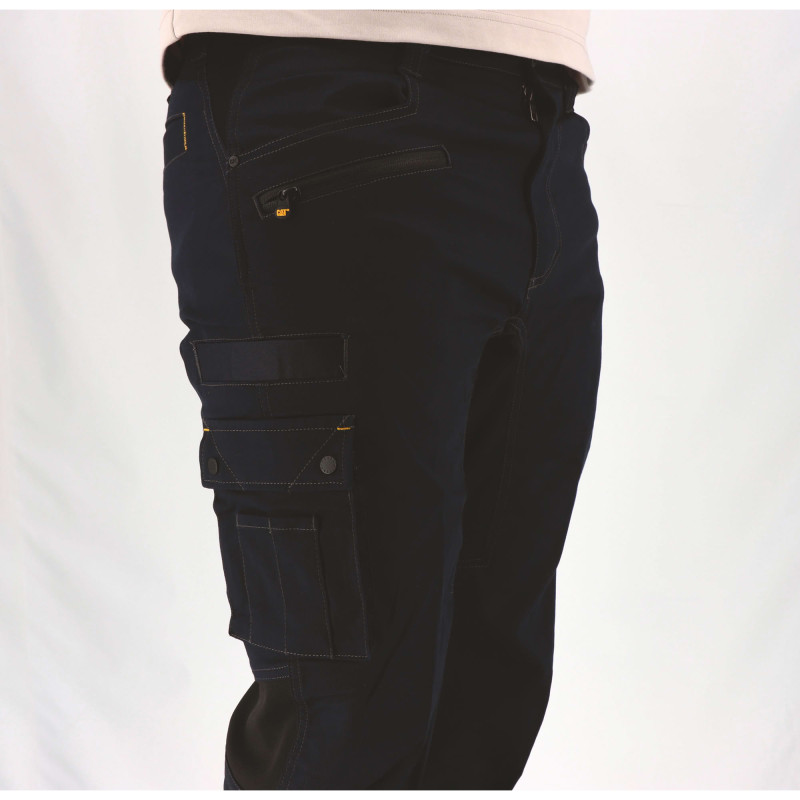 Pantalon De Travail Slim – Caterpillar Operator Flex Bleu – Twill Stretch 250 g – Multi-Poches – Souplesse & Confort