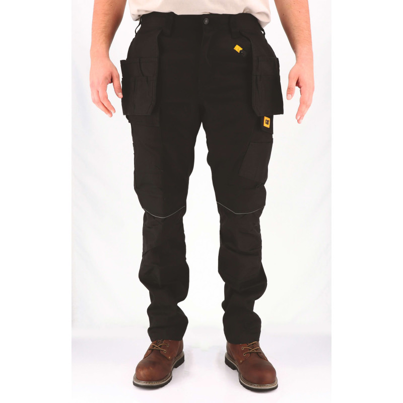 Pantalon De Travail Multi-Poches – Caterpillar Trades Noir – Denim Stretch – Coupe Slim – Confort & Résistance