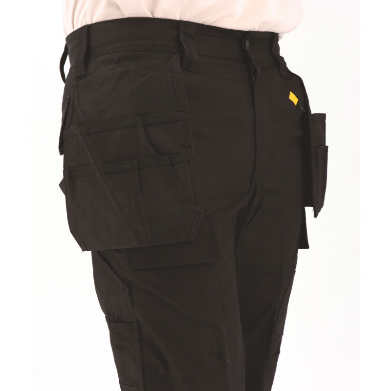 Pantalon De Travail Multi-Poches – Caterpillar Trades Noir – Denim Stretch – Coupe Slim – Confort & Résistance