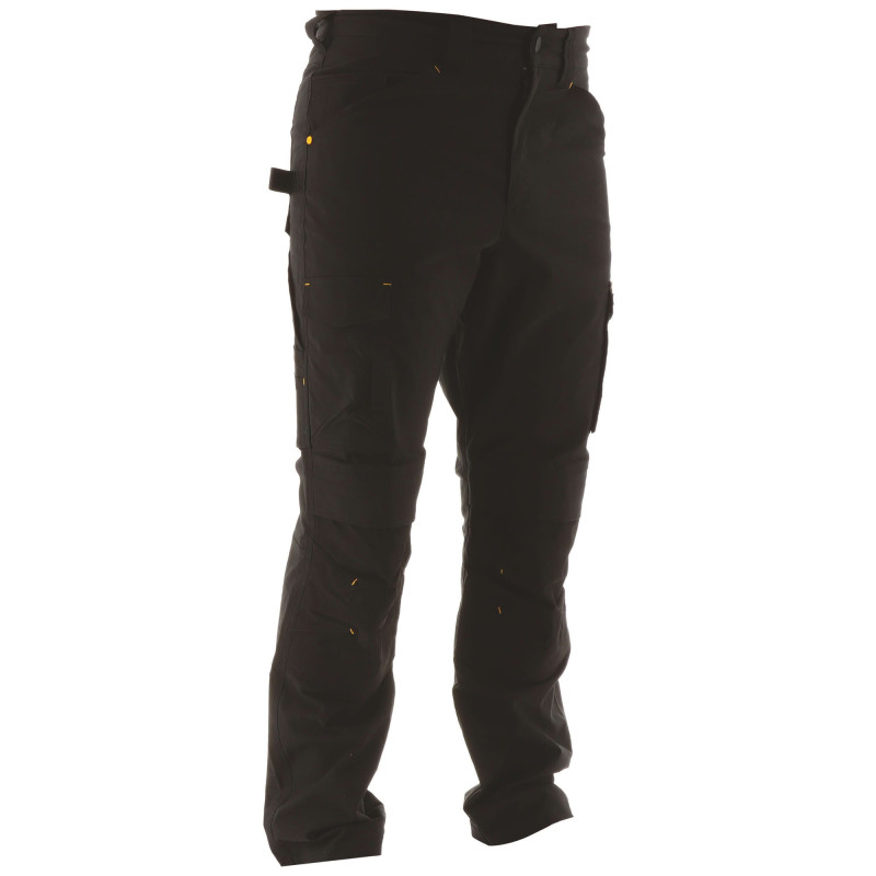 Pantalon De Travail Slim – Caterpillar Nexus Noir – Stretch Léger – 50% Coton – Genoux Renforcés – Multi-Poches