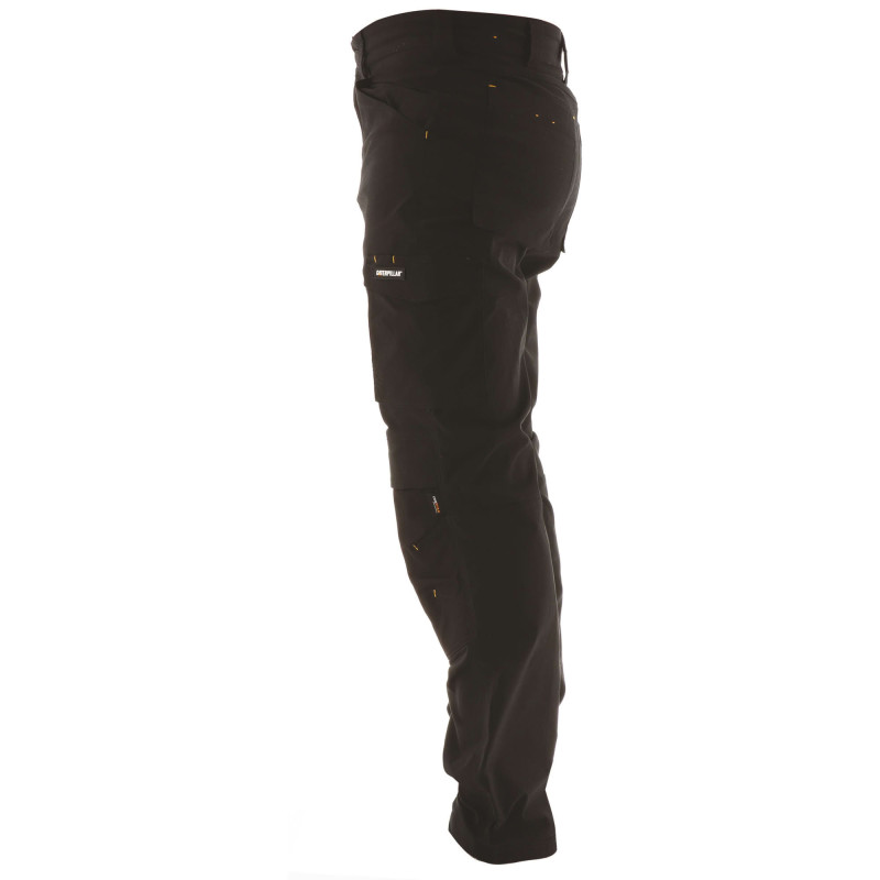 Pantalon De Travail Slim – Caterpillar Nexus Noir – Stretch Léger – 50% Coton – Genoux Renforcés – Multi-Poches