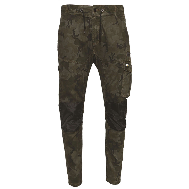 Pantalon De Travail Baggy Slim – Caterpillar Dynamic Camo – 97% Coton – Taille Élastique – Genoux Renforcés Oxford