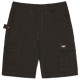 Short De Travail Stretch – Caterpillar Essential Noir – 65% Polyester / 33% Coton / 2% Élasthanne – Coupe Slim – Multi-Poches