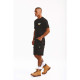 Short De Travail Stretch – Caterpillar Essential Noir – 65% Polyester / 33% Coton / 2% Élasthanne – Coupe Slim – Multi-Poches