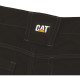 Short De Travail Stretch – Caterpillar Essential Noir – 65% Polyester / 33% Coton / 2% Élasthanne – Coupe Slim – Multi-Poches