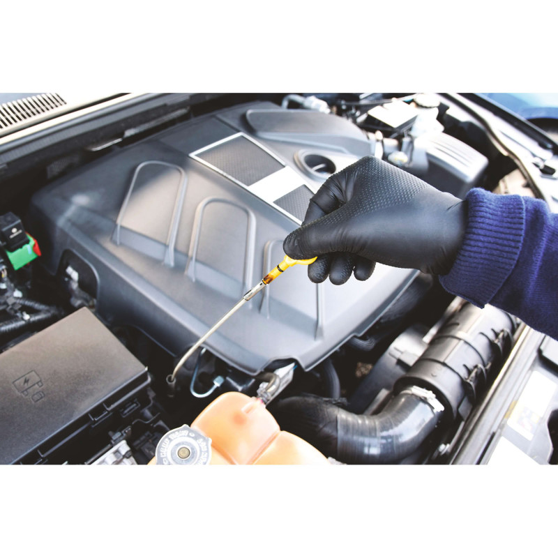 100 gants de protection nitrile noirs