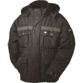 Parka Noire Homme – Caterpillar – Tissu Oxford – Doublure Micropolaire – Idéale Froid & Pluie – Capuche Double Amovible