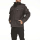 Parka Noire Homme – Caterpillar – Tissu Oxford – Doublure Micropolaire – Idéale Froid & Pluie – Capuche Double Amovible
