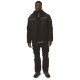 Parka Noire Homme – Caterpillar – Tissu Oxford – Doublure Micropolaire – Idéale Froid & Pluie – Capuche Double Amovible