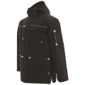 Parka De Travail Noire – Caterpillar – Doublure Micropolaire – Imperméable & Chaud – Capuche Amovible