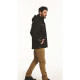 Parka De Travail Noire – Caterpillar – Doublure Micropolaire – Imperméable & Chaud – Capuche Amovible