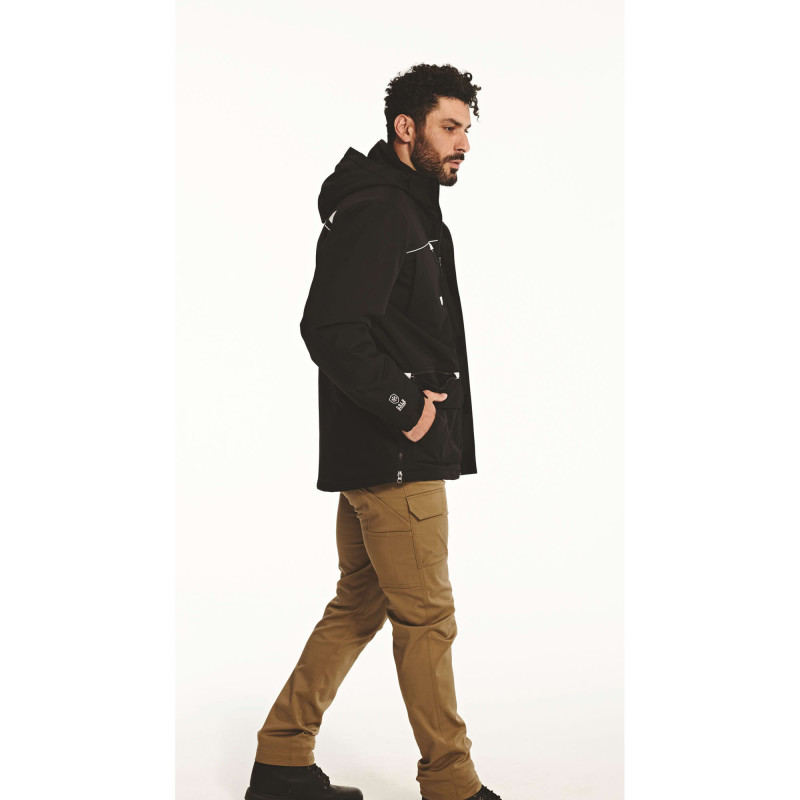 Parka De Travail Noire – Caterpillar – Doublure Micropolaire – Imperméable & Chaud – Capuche Amovible