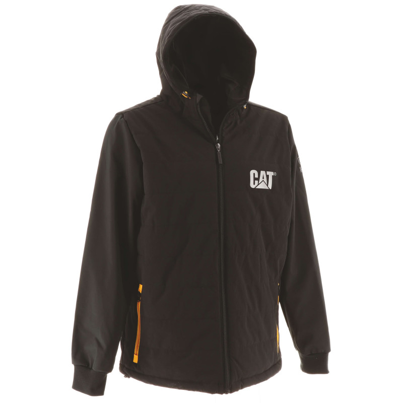Blouson De Travail Noir – Caterpillar Tech Hybrid– Tissu Softshell & Doublure Micropolaire – Léger & Résistant