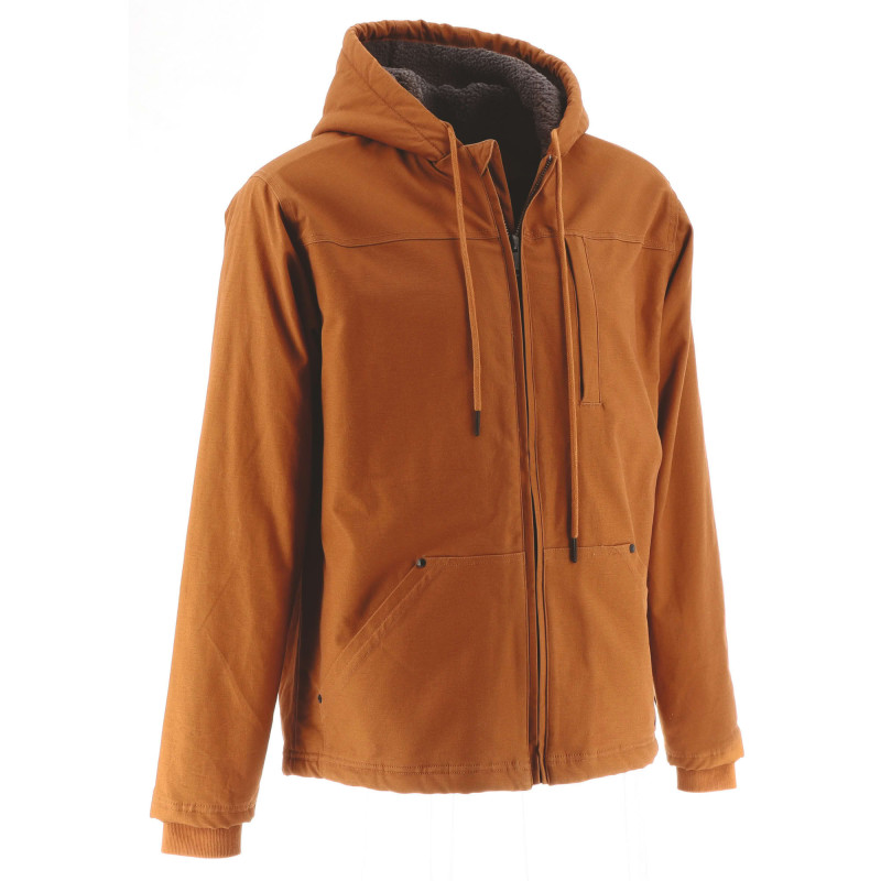 Veste De Travail Sherpa – Caterpillar Bronze – Intérieur Doublé Sherpa – Tissu Coton Canvas Résistant – Homme