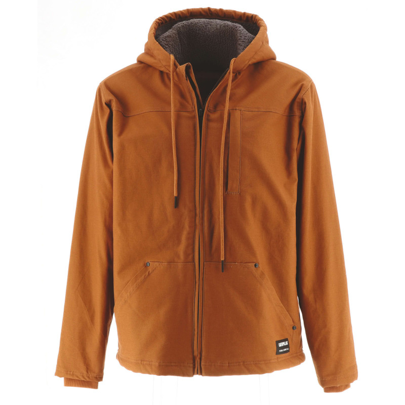 Veste De Travail Sherpa – Caterpillar Bronze – Intérieur Doublé Sherpa – Tissu Coton Canvas Résistant – Homme