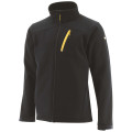 Veste Softshell De Travail – Caterpillar Noire – Tissu Déperlant & Souple – 94% Polyester 6% Spandex – Homme