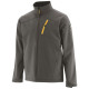 Veste Softshell De Travail – Caterpillar Gris Anthracite – Tissu Déperlant – 94% Polyester 6% Spandex – Homme