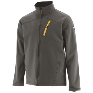 Veste Softshell De Travail – Caterpillar Gris Anthracite – Tissu Déperlant – 94% Polyester 6% Spandex – Homme