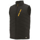 Gilet Matelassé Sans Manches – Caterpillar Noir – 100% Nylon Ripstop – Doublure Polyester – Chantiers & Outdoor – Homme