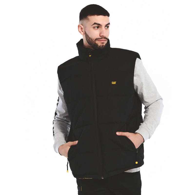 Gilet Matelassé Sans Manches – Caterpillar Artic Zone Noir – Isolation optimale – 100 % Polyester – Ultra Résistant – Homme
