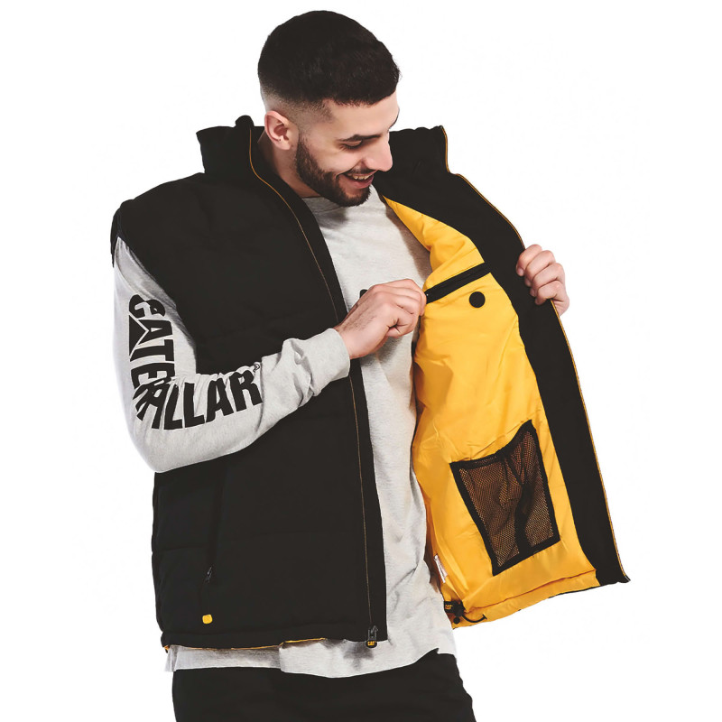 Gilet Matelassé Sans Manches – Caterpillar Artic Zone Noir – Isolation optimale – 100 % Polyester – Ultra Résistant – Homme