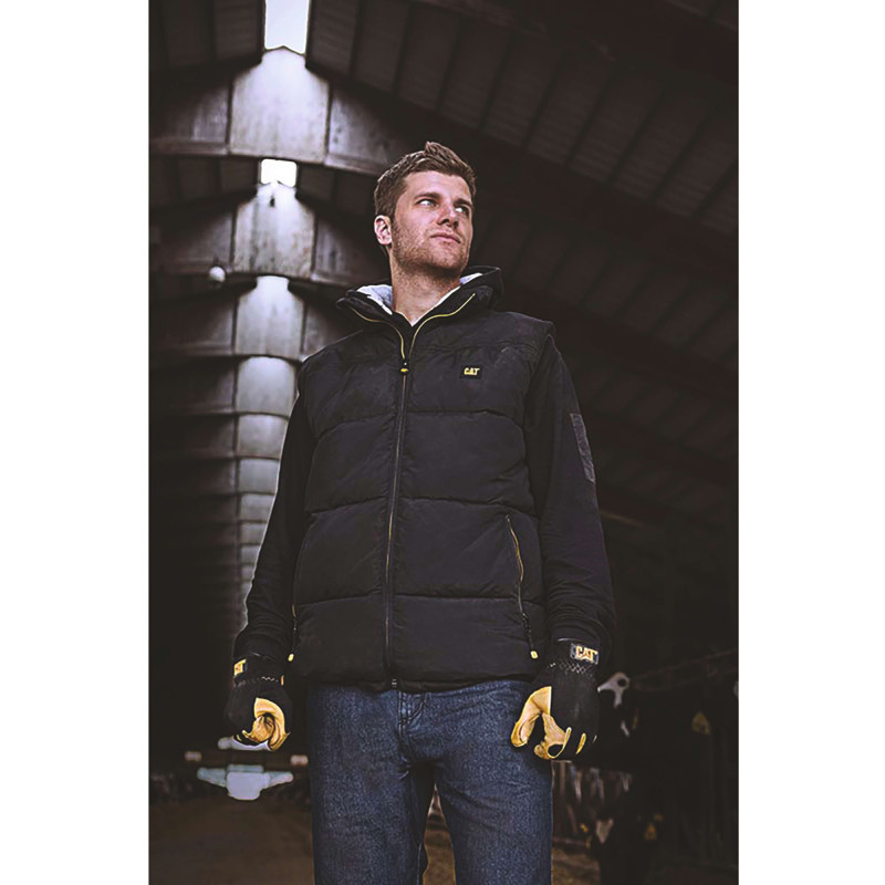 Gilet Matelassé Sans Manches – Caterpillar Artic Zone Noir – Isolation optimale – 100 % Polyester – Ultra Résistant – Homme