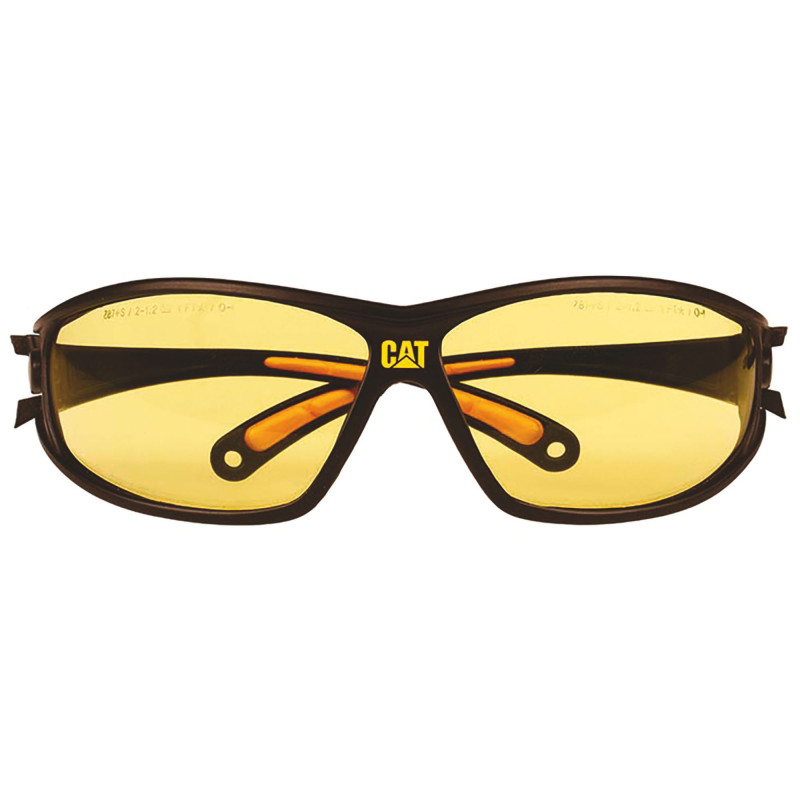 Lunettes De Protection – Caterpillar Tread Jaune – Classe 1 – Protection UV 99 % – Monture Nylon – Branches Réglables