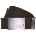 Ceinture Noire – Caterpillar 1130012 – Toile Canvas Résistante – Boucle Métal Ajustable – Longueur 120 cm – T.L