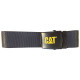 Ceinture Noire – Caterpillar– Polyester & Nylon Résistants – Boucle Métal Ajustable – Longueur 120 cm – Taille Unique