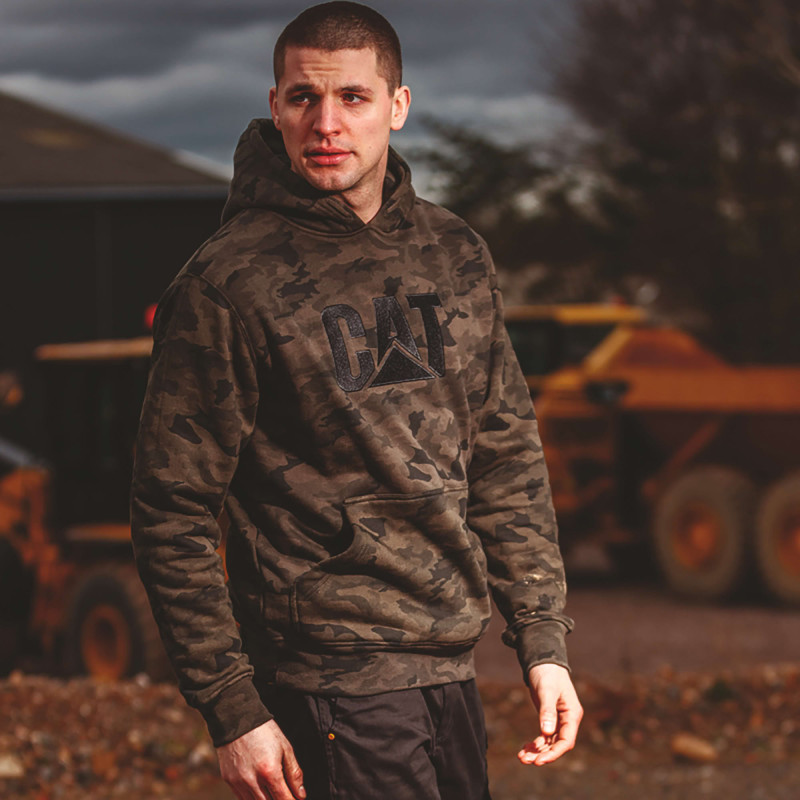 Sweat À Capuche De Travail – Caterpillar Trademark Camo – Coton/Polyester – Confort & Résistance
