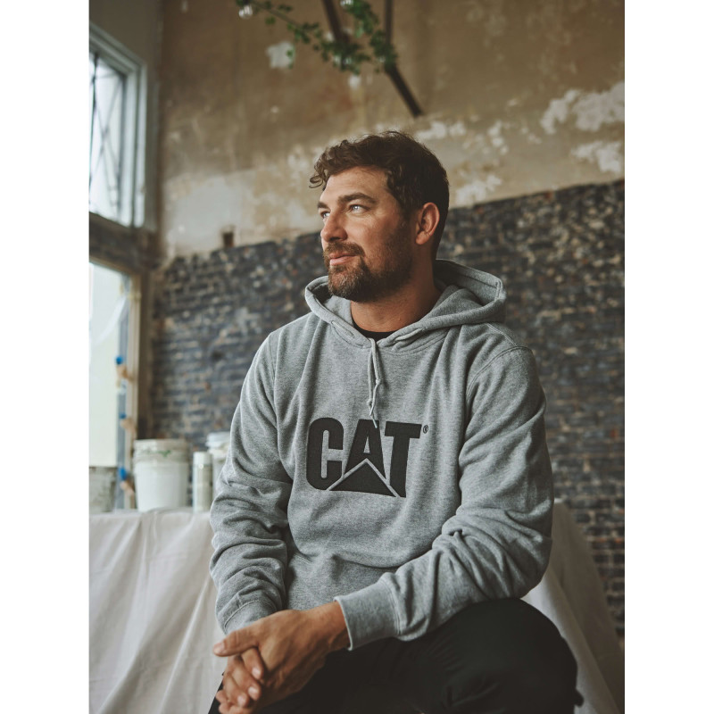 Sweat À Capuche De Travail – Caterpillar Trademark Gris – Coton/Polyester – Confort & Résistance