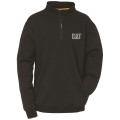 Gilet De Travail Zippé – Caterpillar Canyon Noir – Col Camionneur – Coton/Polyester – Passe-Fils Intégré