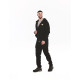 Gilet Sweat À Capuche – Caterpillar Banner Noir – Coton/Polyester 360 g – Poches Raglan – Capuche Réglable