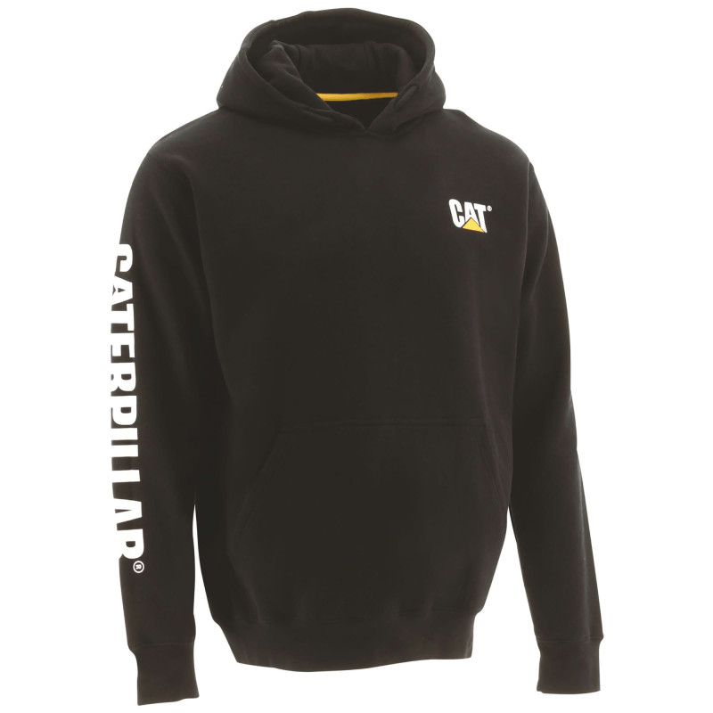 Sweatshirt À Capuche – Caterpillar Trademark Noir – 80 % Coton / 20 % Polyester – Poche Frontale