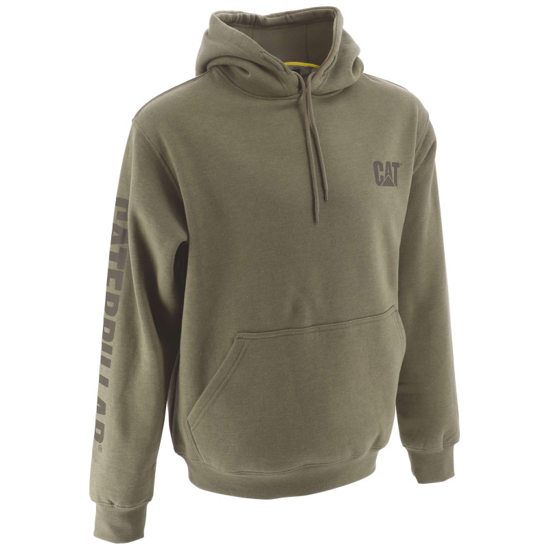 Sweatshirt À Capuche – Caterpillar Trademark Vert Marshland – 80 % Coton / 20 % Polyester – Poche Frontale