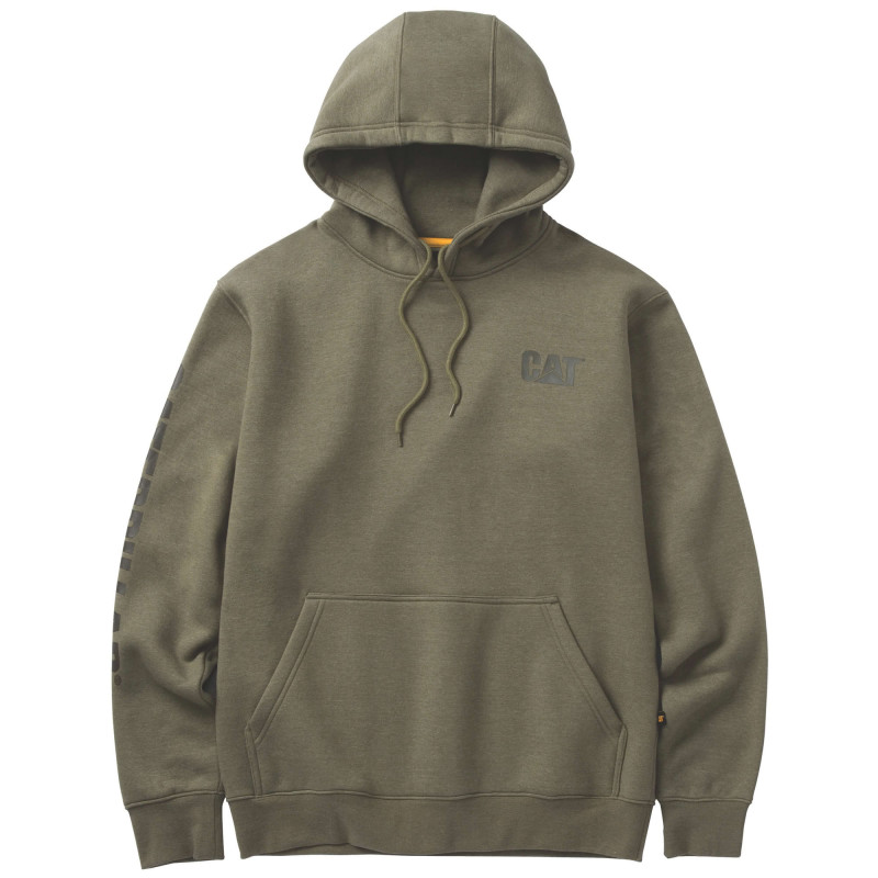 Sweatshirt À Capuche – Caterpillar Trademark Vert Marshland – 80 % Coton / 20 % Polyester – Poche Frontale