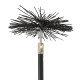 Kit ramonage 200mm - 6 pièces - conduits gainés - 1 brosse en nylon - 5 cannes souples emboîtables 1m40