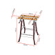 Établi étau portable - Plateau bois - 4 butées amovibles - Pliable - Gradué