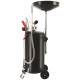 Récupérateur d'huile par gravité et aspiration 90l - 3 tubes d'aspiration nylon - 2 tubes inox