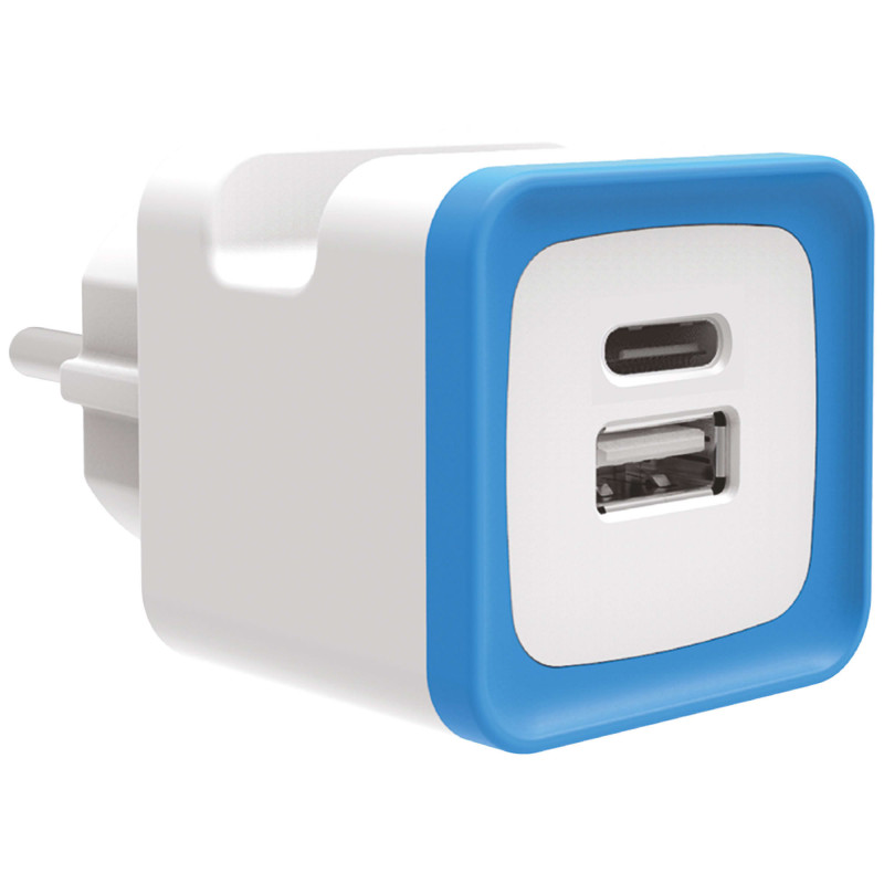 Prise Murale Double USB A & Type C – 3.4A – GEFOM – Charge Rapide avec Support Intégré – 24V