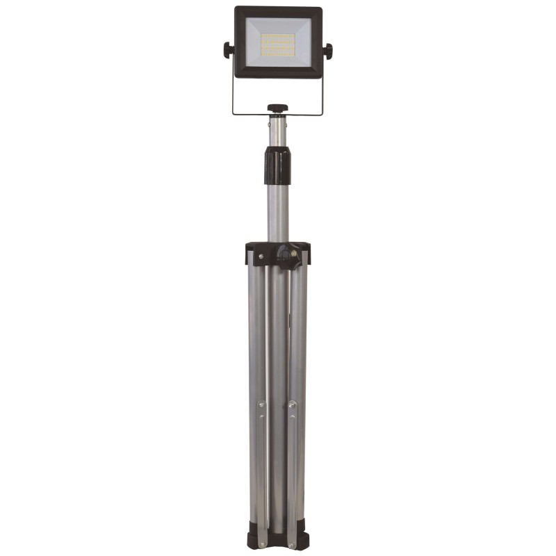 Projecteur LED de Chantier 20W GEFOM – 1600 Lumens – Sur Trépied Orientable – IP65 – Corps Aluminium
