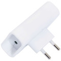 Biplite 6A Latérale Blanche – GEFOLEC – Double Prise Électrique Compacte – 2 Sorties – 230V