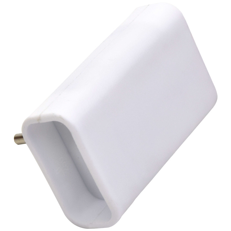 Biplite 6A Latérale Blanche – GEFOLEC – Double Prise Électrique Compacte – 2 Sorties – 230V