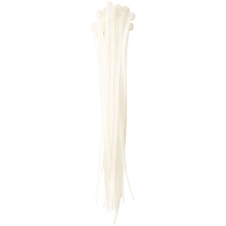Lot de 10 Colliers de Serrage 8x250 mm – GEFOM – Nylon Blanc – Résistants et Polyvalents