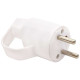 Fiche Mâle Électrique 16A + Terre – GEFOM – 250V / 3500W – Couleur Blanche – Sécurité et Praticité