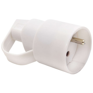 Fiche Femelle Électrique 16A + Terre – GEFOM – 250V / 3500W – Couleur Blanche – Sécurité et Fiabilité