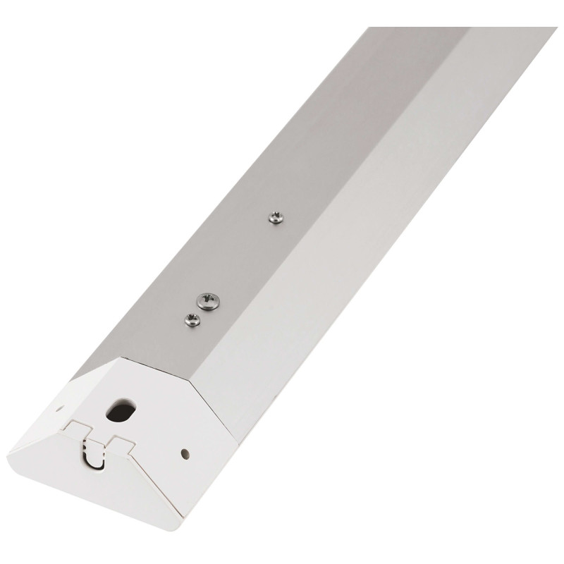 Réglette LED cuisine 80cm - Réglette d'angle - Aluminium - 18W - 2 prises - 2 chargeurs USB