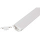 Réglette LED cuisine 80cm - Réglette d'angle - Aluminium - 18W - 2 prises - 2 chargeurs USB