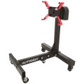 Support moteur pliant avec poulie 680 kg - Pivotant et Rotatif 360° - 2 roulettes fixes 2 pivotantes - Atelier et Garage
